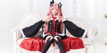 cosplay-mulher vestida de personagem anime